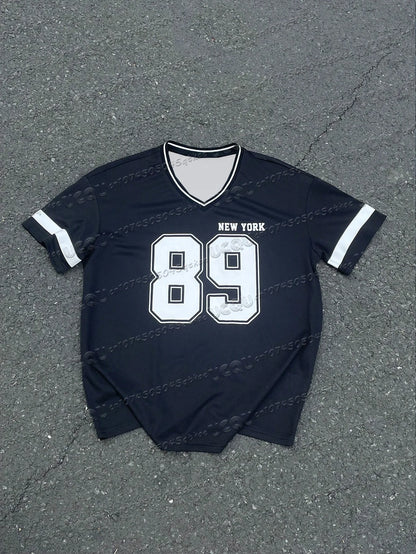 American Street Jersey T-Shirt Women'S Lightweight Breathable Short Sleeved Casual Sports Versatile Classic Black Tee Y2k Top