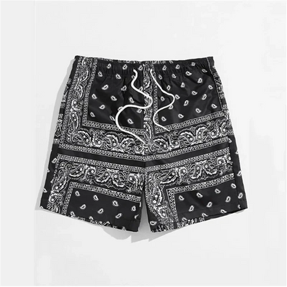 Trend Bandana Graphic Beach Short for Men Summer Fashion 3D Printed Swim Trunks Loose Casual Streetwear Hawaiian Short Pants