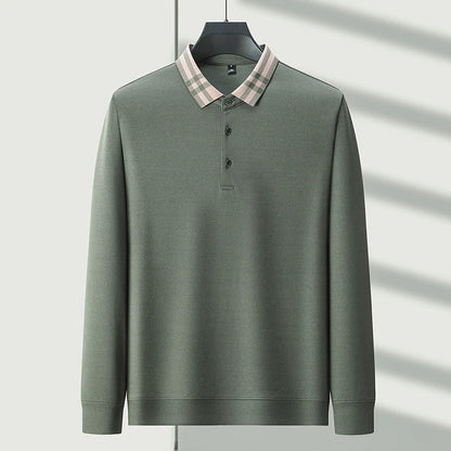 High quality long sleeve men's polo shirt with autumn personalized flip collar fashionable luxury design top casual Paul T-shirt