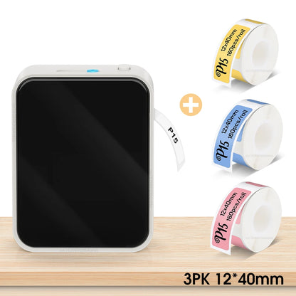 Wireless Bluetooth Label Printer Portable Thermal Printer Similar as D11 D110 D101 Labeling Machine Mini Label Maker P15 Sticker