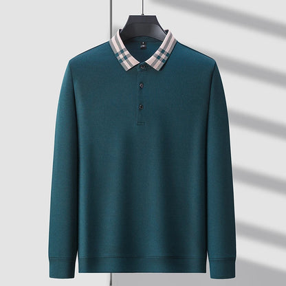 High quality long sleeve men's polo shirt with autumn personalized flip collar fashionable luxury design top casual Paul T-shirt