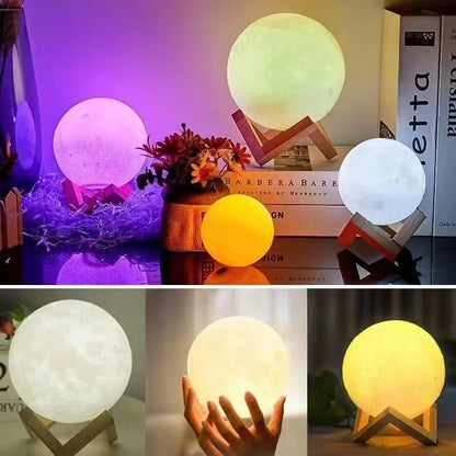 Luce lunare a LED, luce galattica, luce notturna fai da te con supporto in plastica, regalo di compleanno per bambini, decorazione per camera da letto.