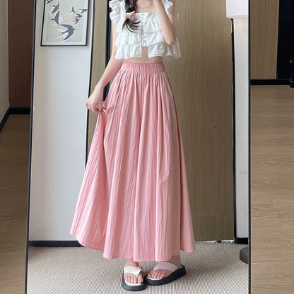 BIVIGAOS Spring Summer A-Line High Waist Pants Skirt Women Trend Fashion Japanese Culottes Casual Loose Ice Silk Wide Leg Pants