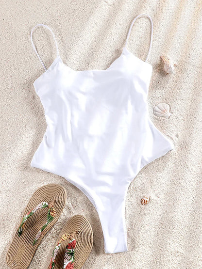 ZRTAK Sexy One Piece Swimsuit Female Sexy Women Monokini Swimwear 2025 Bandage Bathing Suit Pleated Biquini Vintage Beachwear