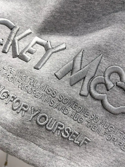 Disney New Arrival Top Fashion Autumn Cotton Loose Ins Casual Cartoon Embroidery Mickey Mouse Long Sleeve Hoodies