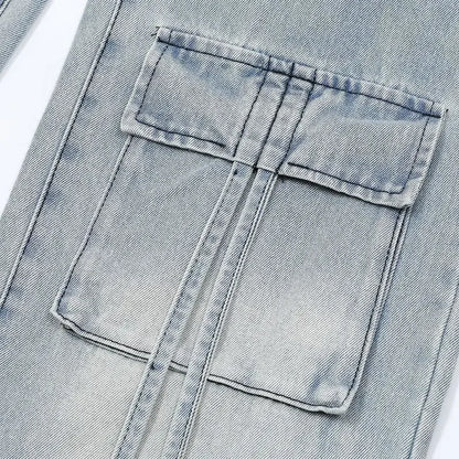 Woman Jeans Cargo Wide Leg Denim Pants for Women Size X Larg on Sale Pant Harajuku Fashion Vibrant 2025 Emo Gyaru Cheap Trousers