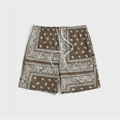 Trend Bandana Graphic Beach Short for Men Summer Fashion  Swim Trunks Loose Casual Streetwear Hawaiian Short Pants