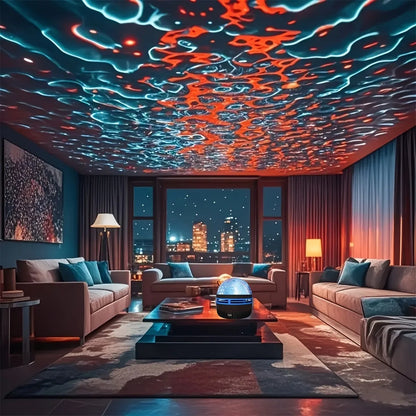 Water Ripple/Dreamy Aurora Magic Projection Light 7-Color Remote Control Projector Usb Powered Colorful Atmosphere Night Light