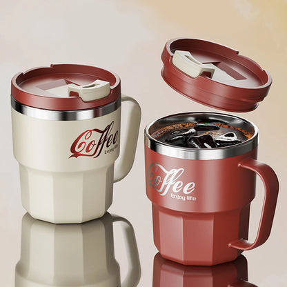 WORTHBUY 304 Stainless Steel Insulated Water Cup Double-Walled Drinking Cup Travel Portable Anti Scalding Milk Coffee Cup