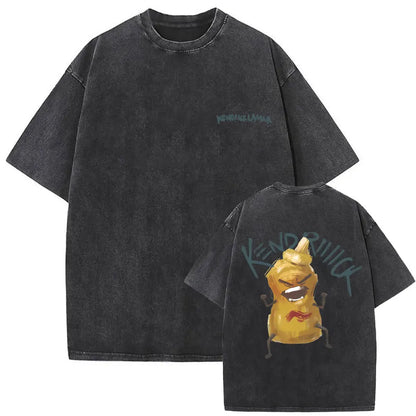 ck Lamar ThLimited Rapper Kendriey Not Like Us Washed Vintage T-shirt Summer Men Women Hip Hop Oversized Street Crewneck T Shirt