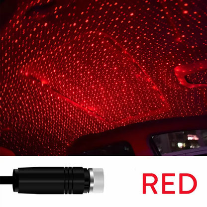 USB Dual Head LED Starry Sky Night Light USB Powered Galaxy Star Projector Atmosphere Lamp For Auto Car Roof Room Ceiling Decor