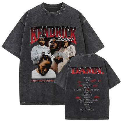 ck Lamar ThLimited Rapper Kendriey Not Like Us Washed Vintage T-shirt Summer Men Women Hip Hop Oversized Street Crewneck T Shirt