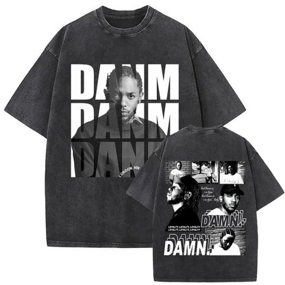 ck Lamar ThLimited Rapper Kendriey Not Like Us Washed Vintage T-shirt Summer Men Women Hip Hop Oversized Street Crewneck T Shirt