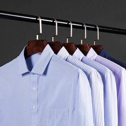 Summer thin men's business social short-sleeved shirt professional formal striped casual non-ironing breathable shirt slim fit