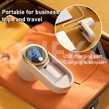 ONEKA Rechargeable Fabric Shaver Lint Remover Sweater Defuzzer Lints Fuzzs Pills Pilling Trimmer for Clothes Furniture Gift Idea