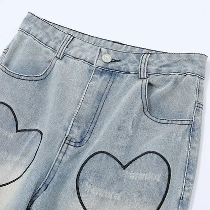 Woman Jeans Cargo Wide Leg Denim Pants for Women Size X Larg on Sale Pant Harajuku Fashion Vibrant 2025 Emo Gyaru Cheap Trousers