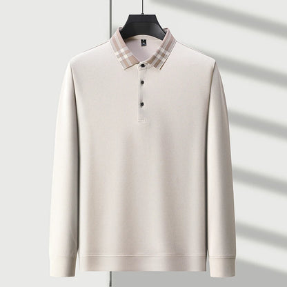 High quality long sleeve men's polo shirt with autumn personalized flip collar fashionable luxury design top casual Paul T-shirt