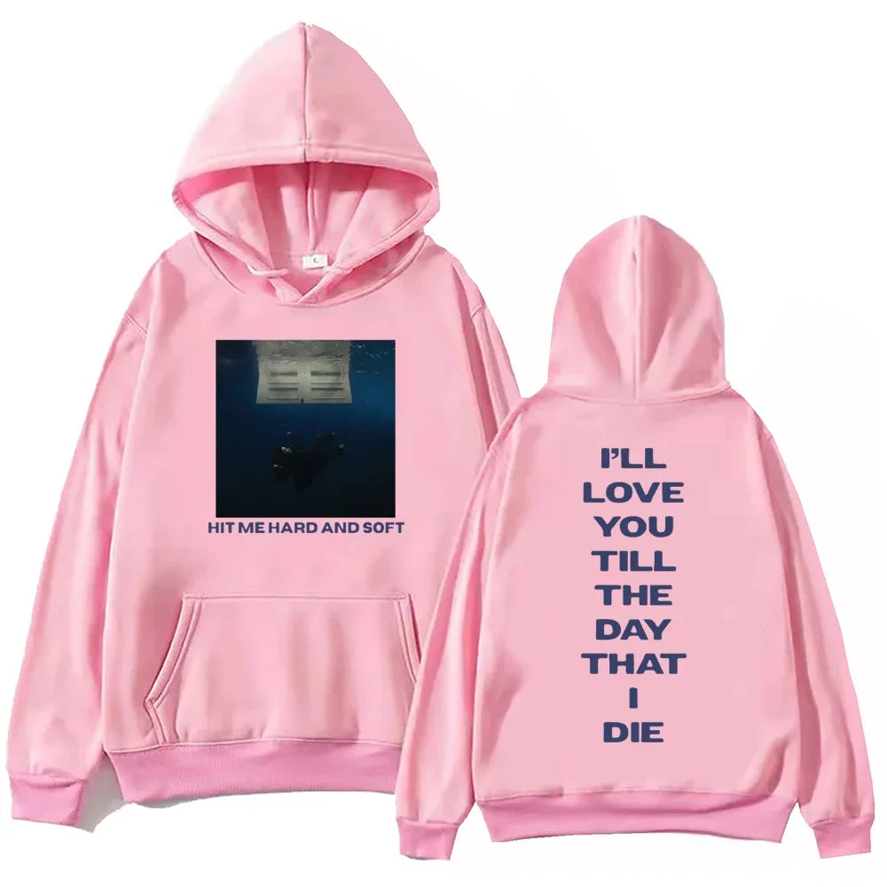 Billie Hit Me Hard and Soft 2024 Tour Hoodie Harajuku Casual Hip Hop Streetwear Kawaii Women Sweatshirts 2024 Women Pullovers