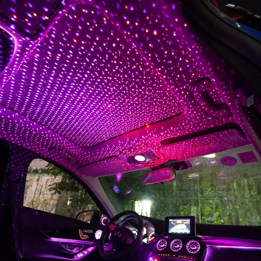 USB Dual Head LED Starry Sky Night Light USB Powered Galaxy Star Projector Atmosphere Lamp For Auto Car Roof Room Ceiling Decor