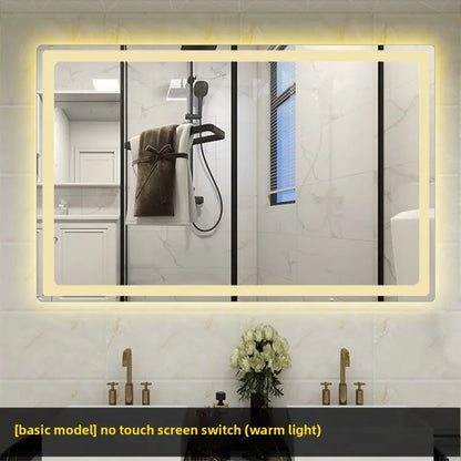 Bathroom Smart Mirror Toilet Toilet Toilet Mirror LED Light Mirror Makeup Defogging Human Body Induction Touch Screen Smart