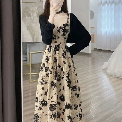 Summer New Dress Matching Set Women's Fashion Sunscreen Shirt Top+Strap Skirt Two Piece Korean Elegant Dresses Suit