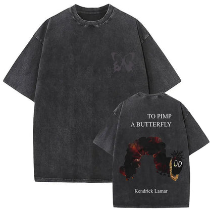 ck Lamar ThLimited Rapper Kendriey Not Like Us Washed Vintage T-shirt Summer Men Women Hip Hop Oversized Street Crewneck T Shirt
