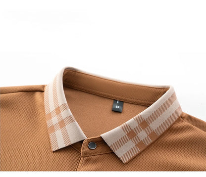 High quality long sleeve men's polo shirt with autumn personalized flip collar fashionable luxury design top casual Paul T-shirt