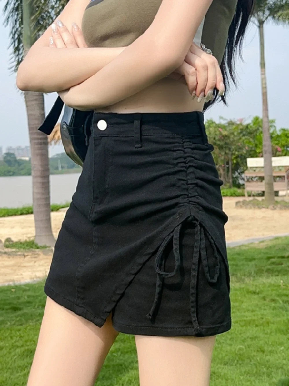Classic Women's Skirt Pants Denim Shorts High Waist Female Short Jeans Trend 2025 2000s Clothes Y2k New In Designer Kpop Outfits