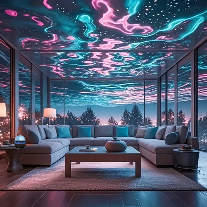 Water Ripple/Dreamy Aurora Magic Projection Light 7-Color Remote Control Projector Usb Powered Colorful Atmosphere Night Light